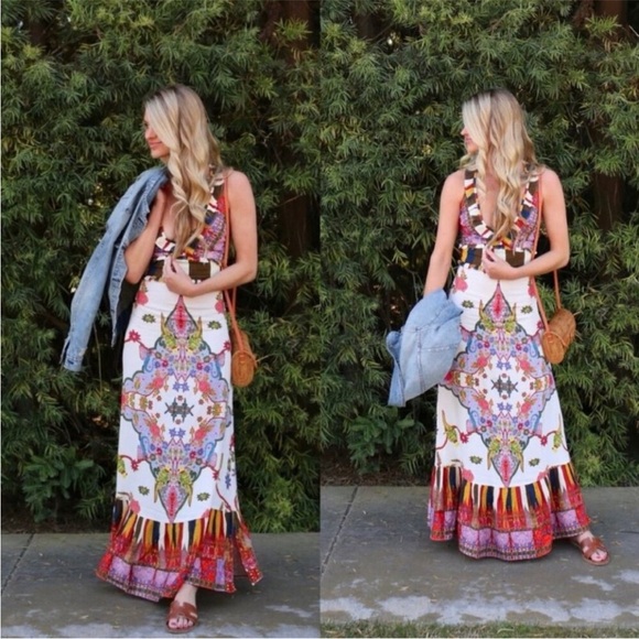 Anthropologie Cleobella Les Arcades Maxi Dress Lined Boho Size S - Picture 6 of 11